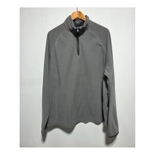 Weekendz Off Men's Gray Waffle Fleece Quarter Zip Pullover Size XXL